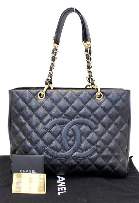 chanel tote leather|chanel handbags shopper tote.